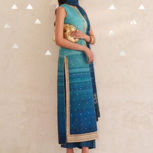 Blue 3 piece lawn dress